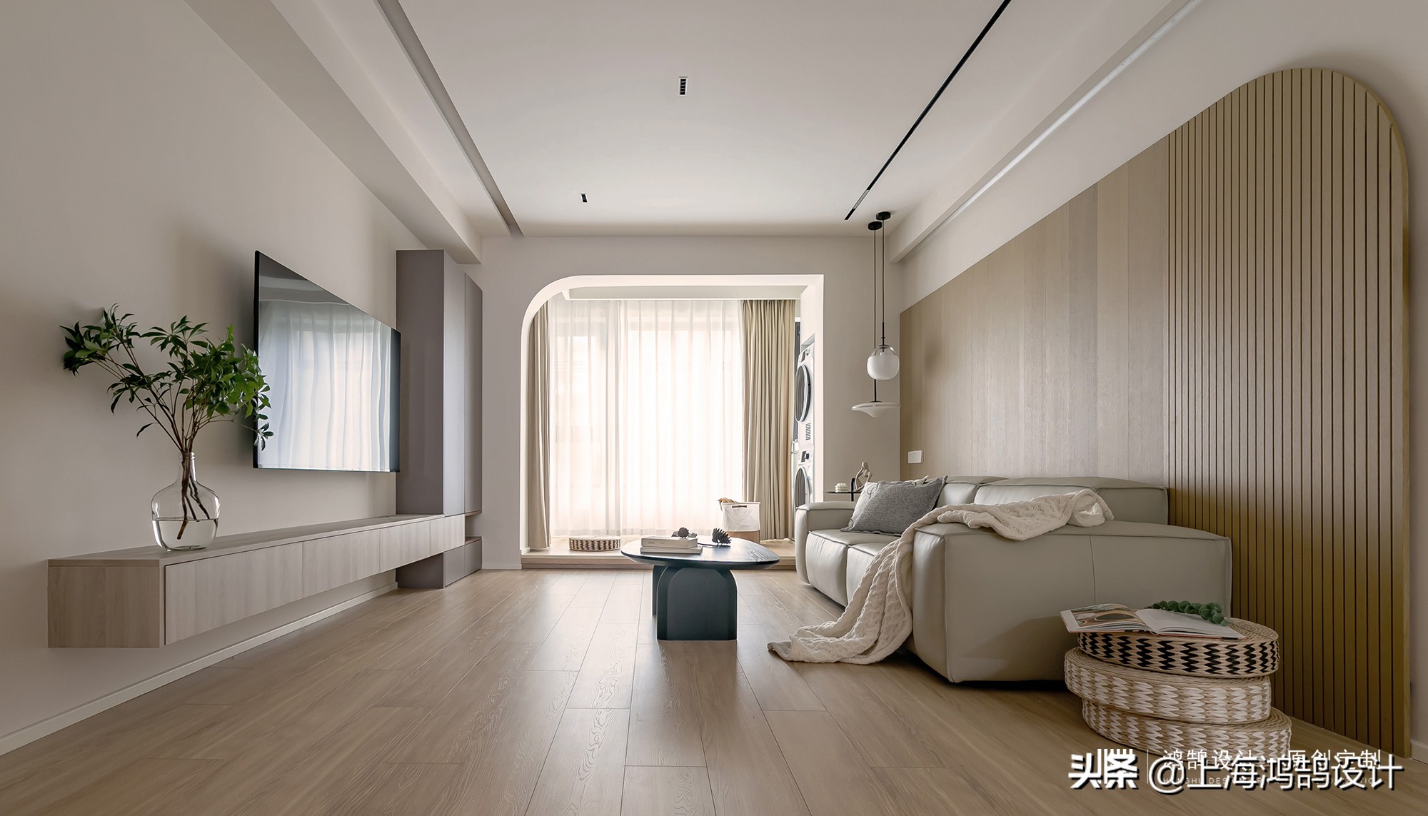 原木轻奢风格样板房,小户型原木风格样板间