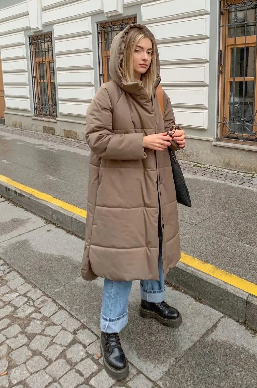 今年又火了种穿法：“萝卜裤+马丁靴”，超显腿长，小个子穿飒美