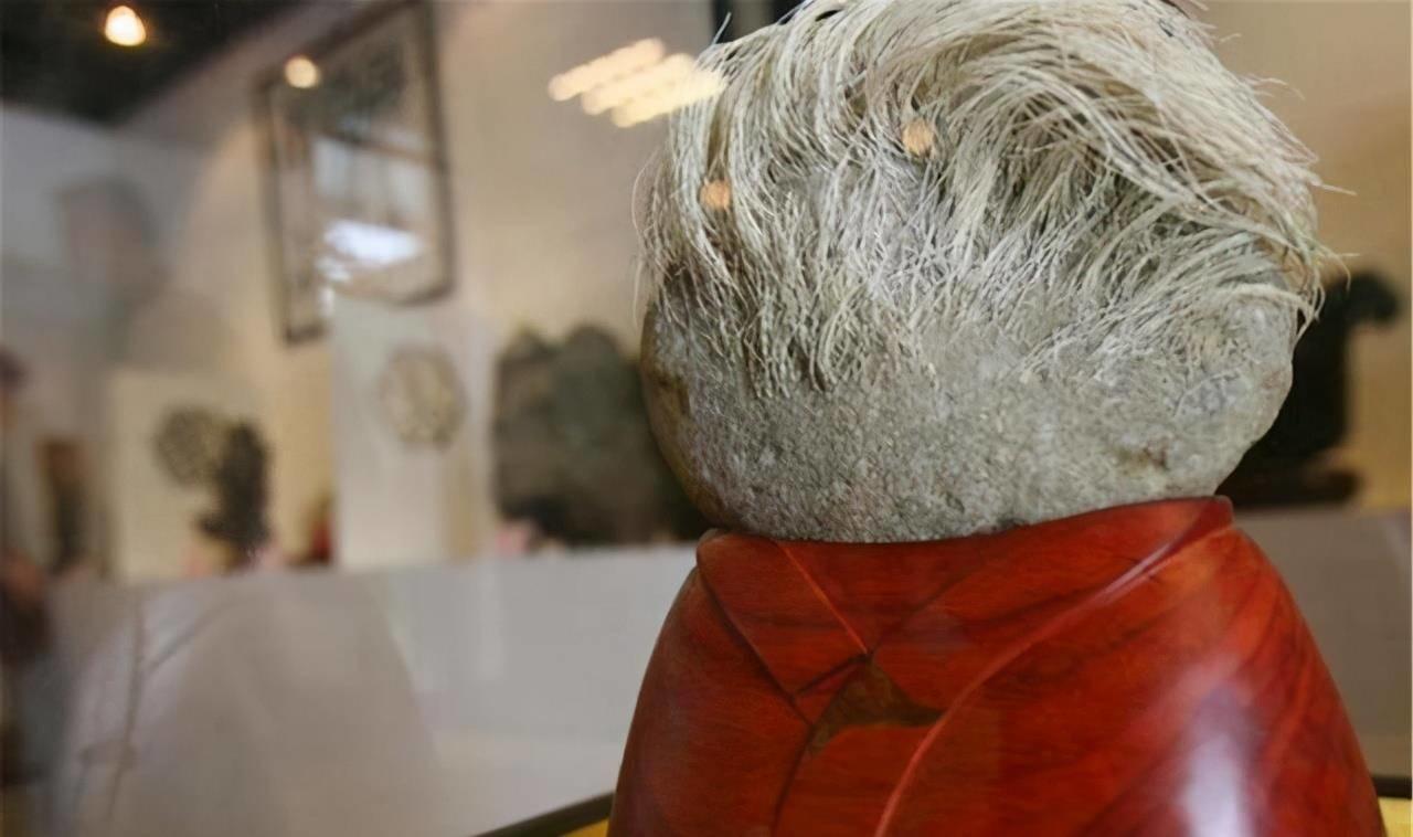 老汉捡到一长满白发石头,辽宁老农捡到一块长头发的石头