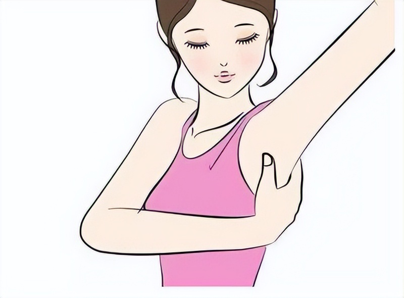 乳腺结节2级伴腋下淋巴结肿大,腋下淋巴结肿大内见少量血流信号