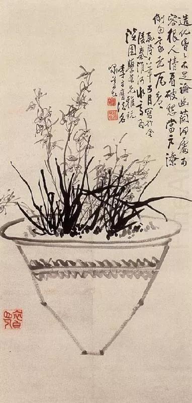 李方膺的国画墨梅图,李方膺画风竹作品