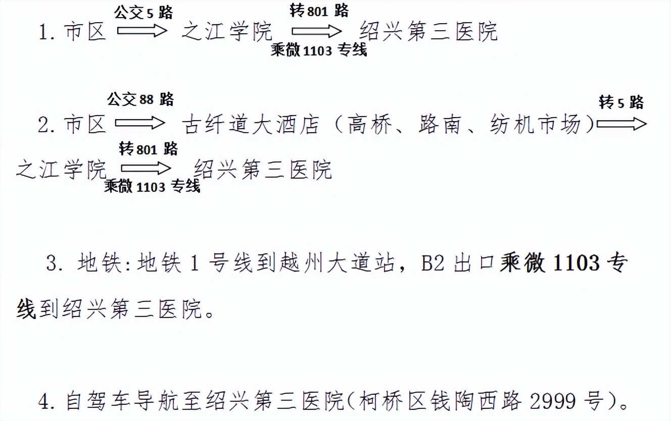 绍兴第三医院新院，今天正式运营！配套公交线路速看