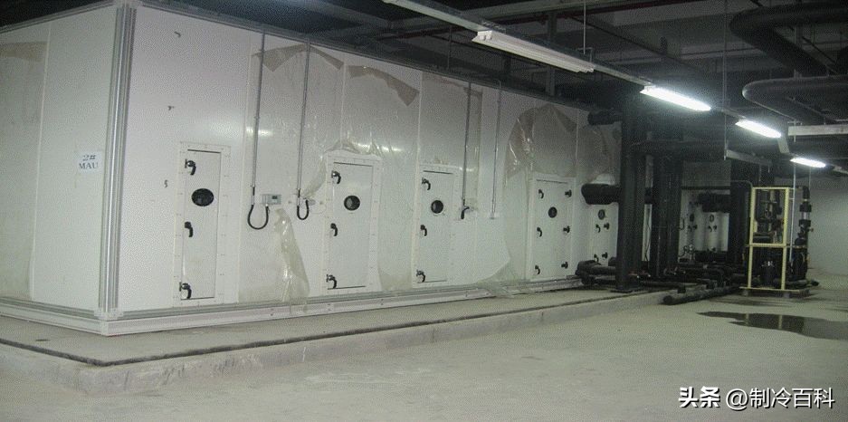 组合式空调箱内部的结构示意图,多台组合式空调机组集中控制