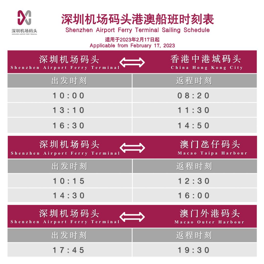 深圳机场香港机场推出1元船票,深圳机场码头到香港船票时刻表