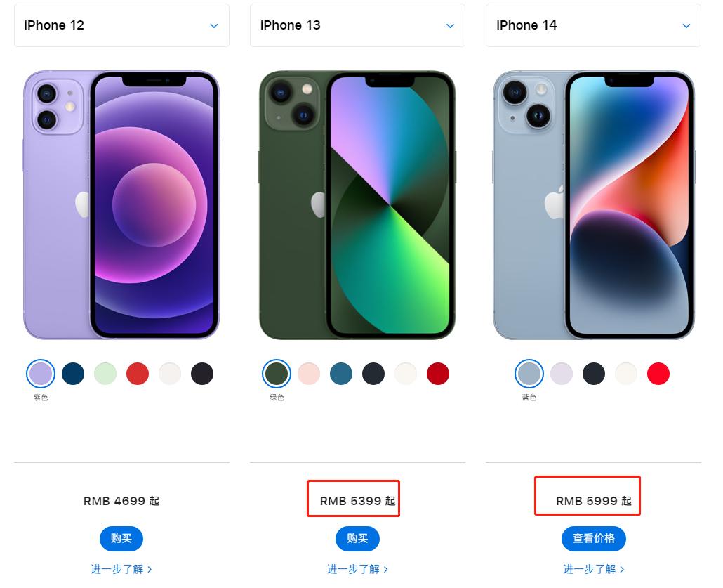 iphone1314系列首发价格对比,iphone1314首发价格