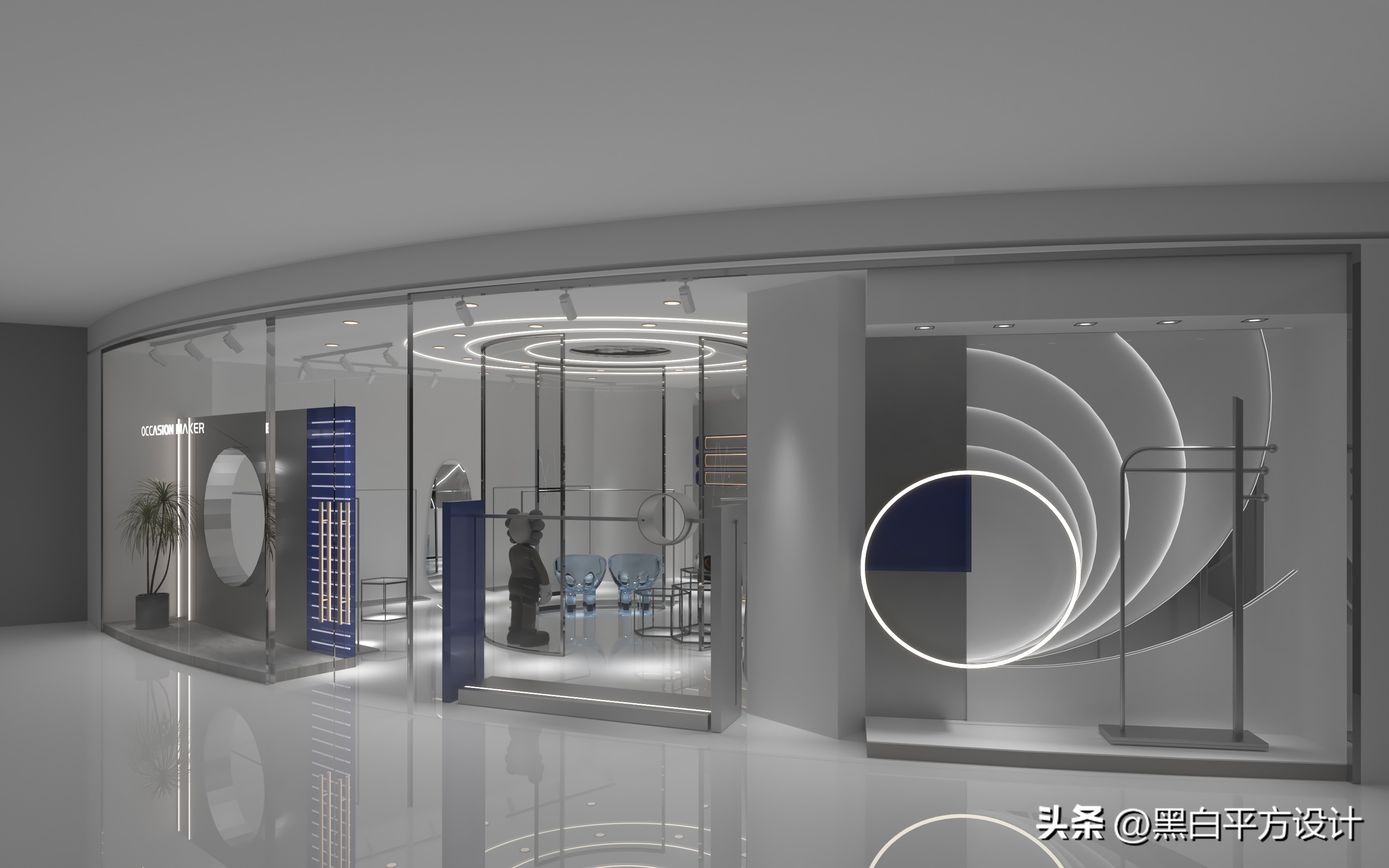 现代轻奢潮牌男装店设计