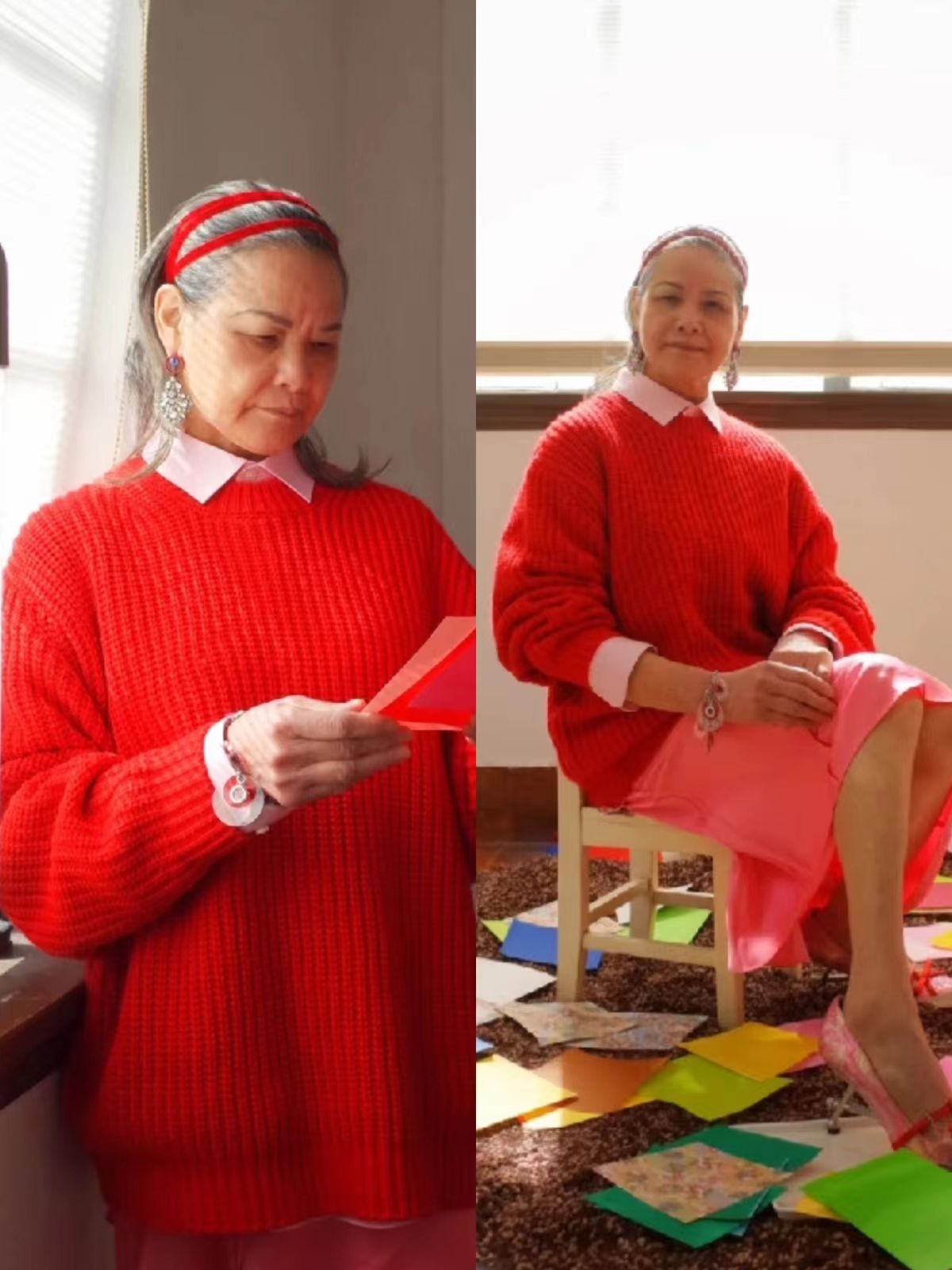 一些时髦气质的中老年人穿搭,40岁高级颜色穿搭