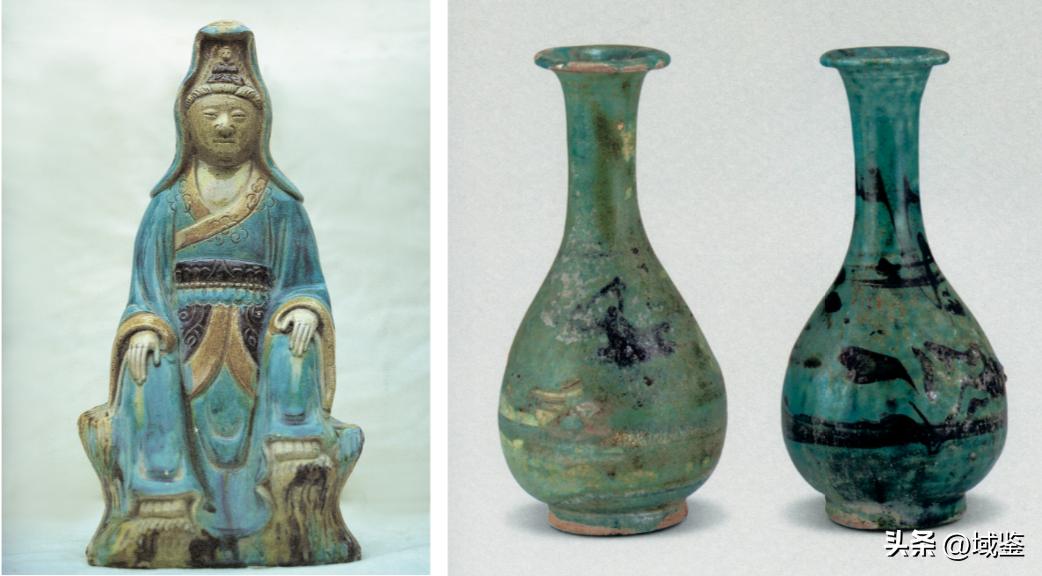 明清孔雀蓝釉仰莲纹执壶,明清翠青釉官窑瓷器鉴赏