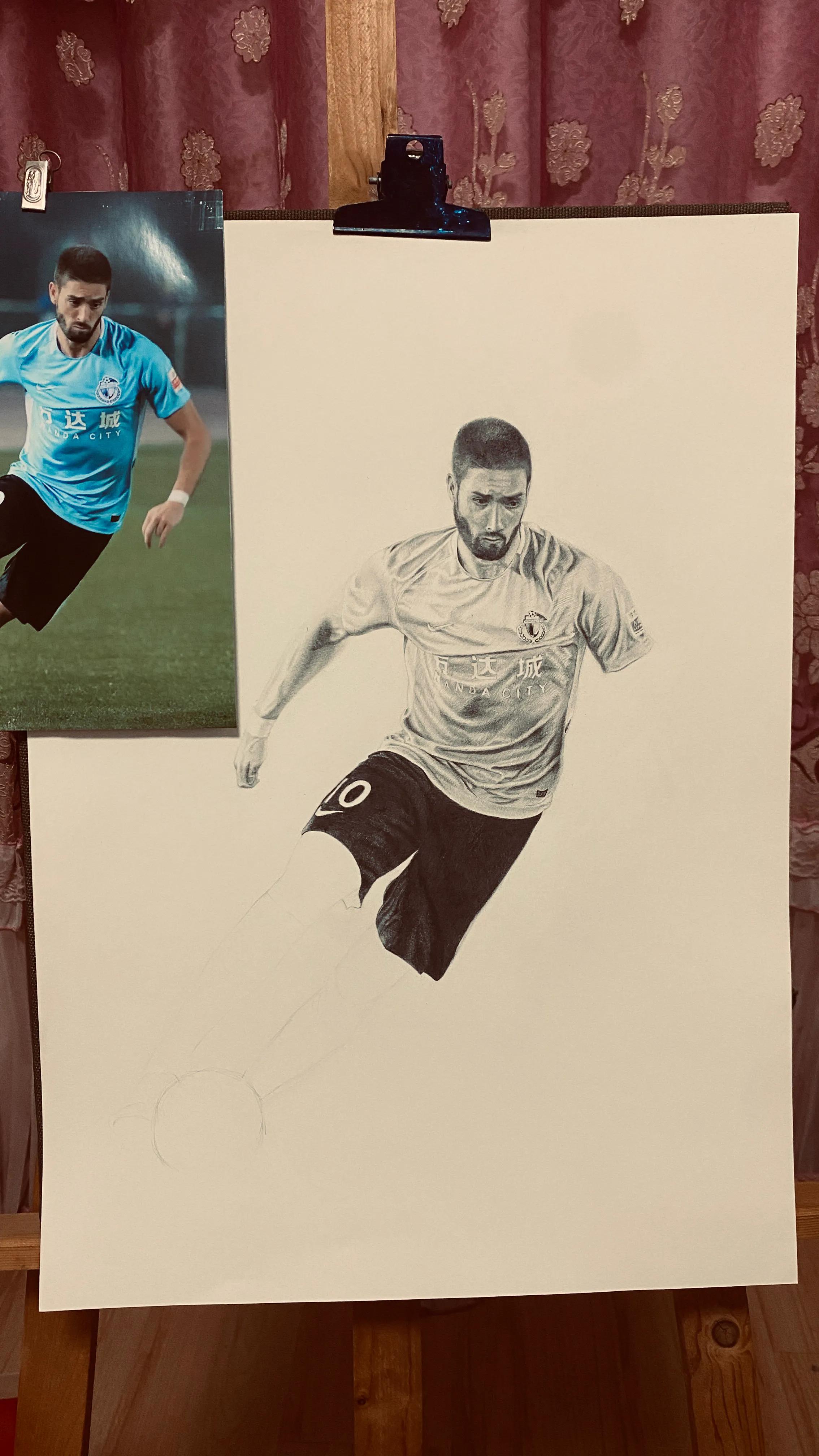 没画完的素描画,没画完的作品