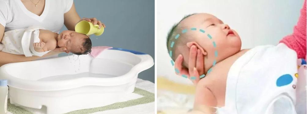 刚出生的婴儿可以用金银花洗澡吗,刚出生的宝宝第一次去游泳馆洗澡