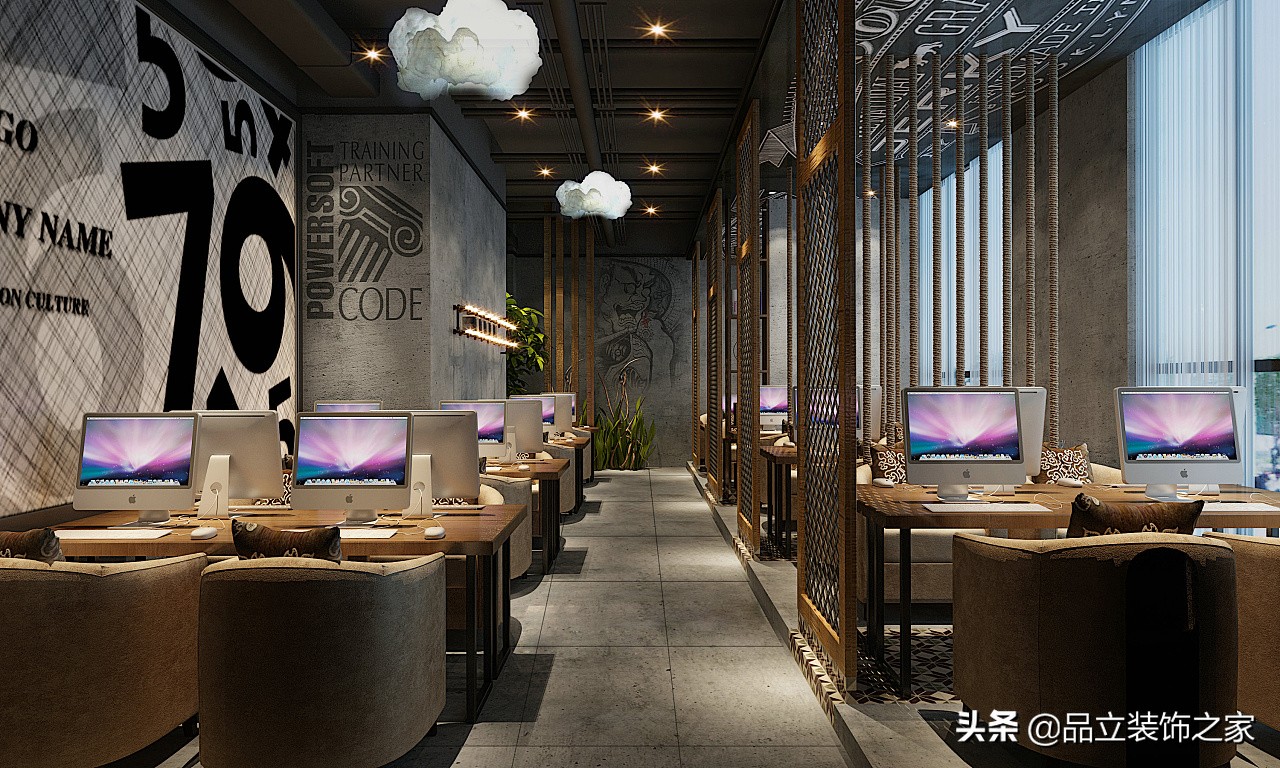 网吧网咖装修设计,网吧最省钱的装修风格