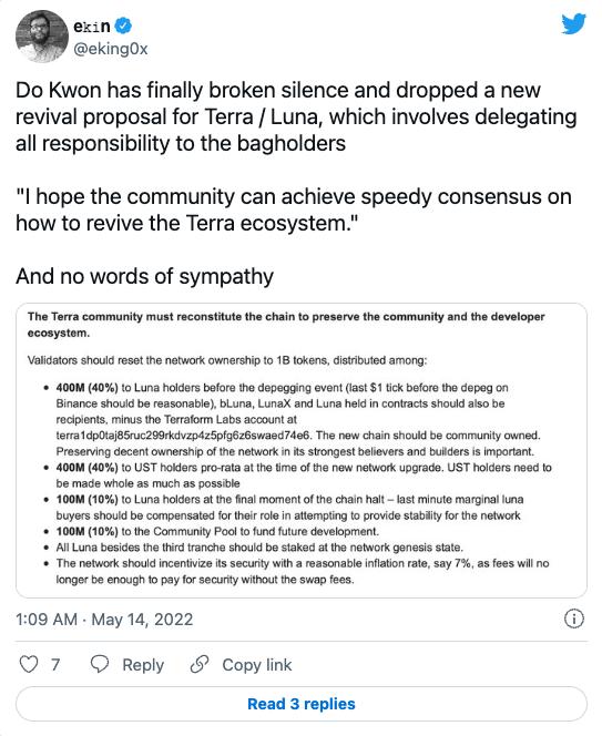 生命不能承受其重:UST-Luna投资者讨论Terra归零问题