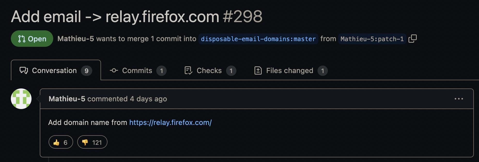 用户抗议:FirefoxRelay被GitHub「临时邮箱」项目写进黑名单
