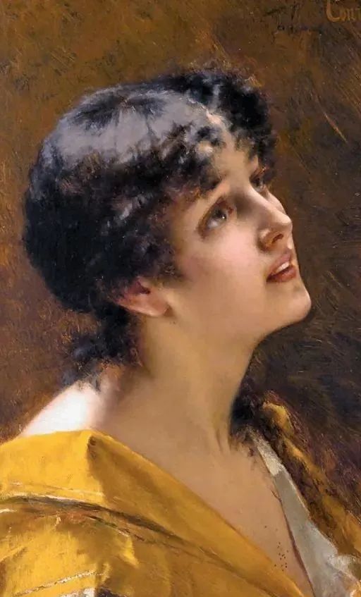 德国绘画风格独特的美女,欧洲艺术绘画女神