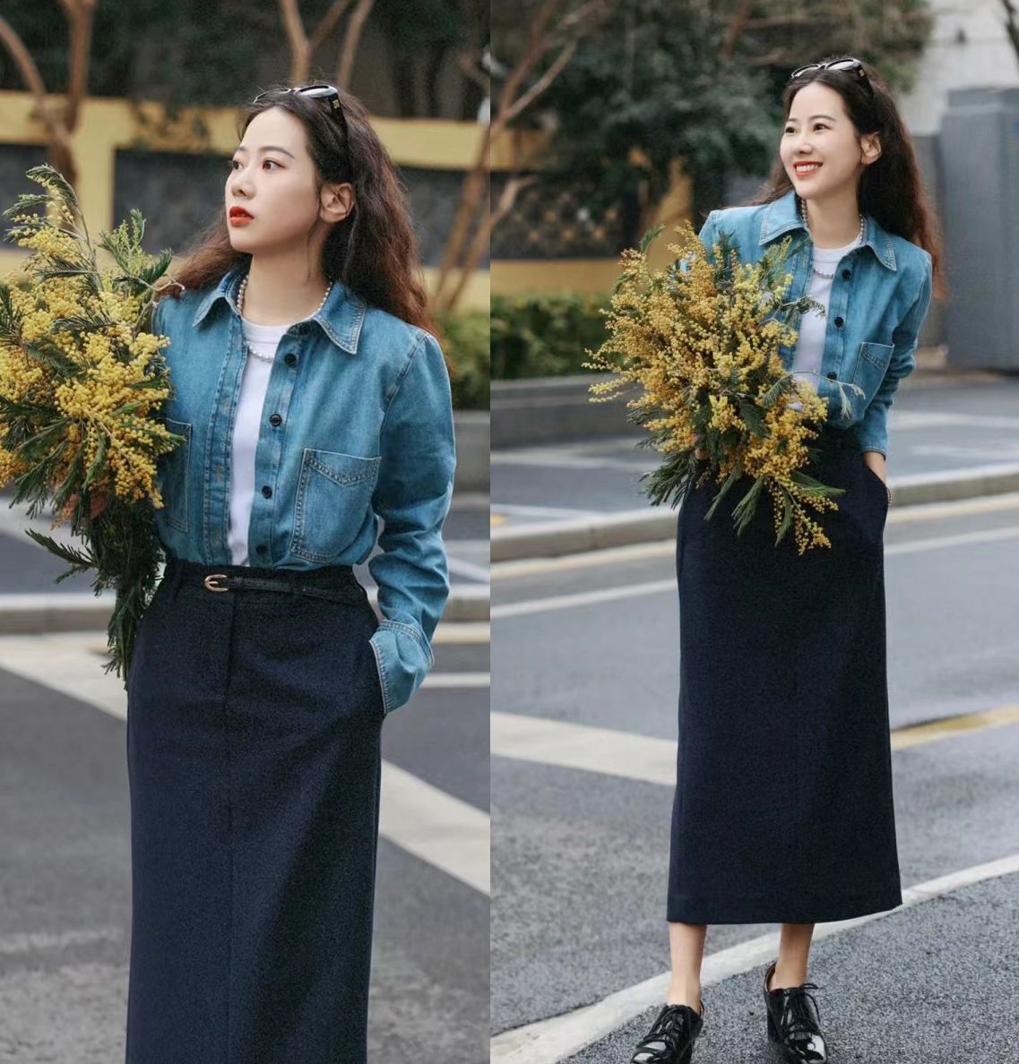 春季建议你多穿“裙子”！这3个半身裙的搭配公式，真显气质