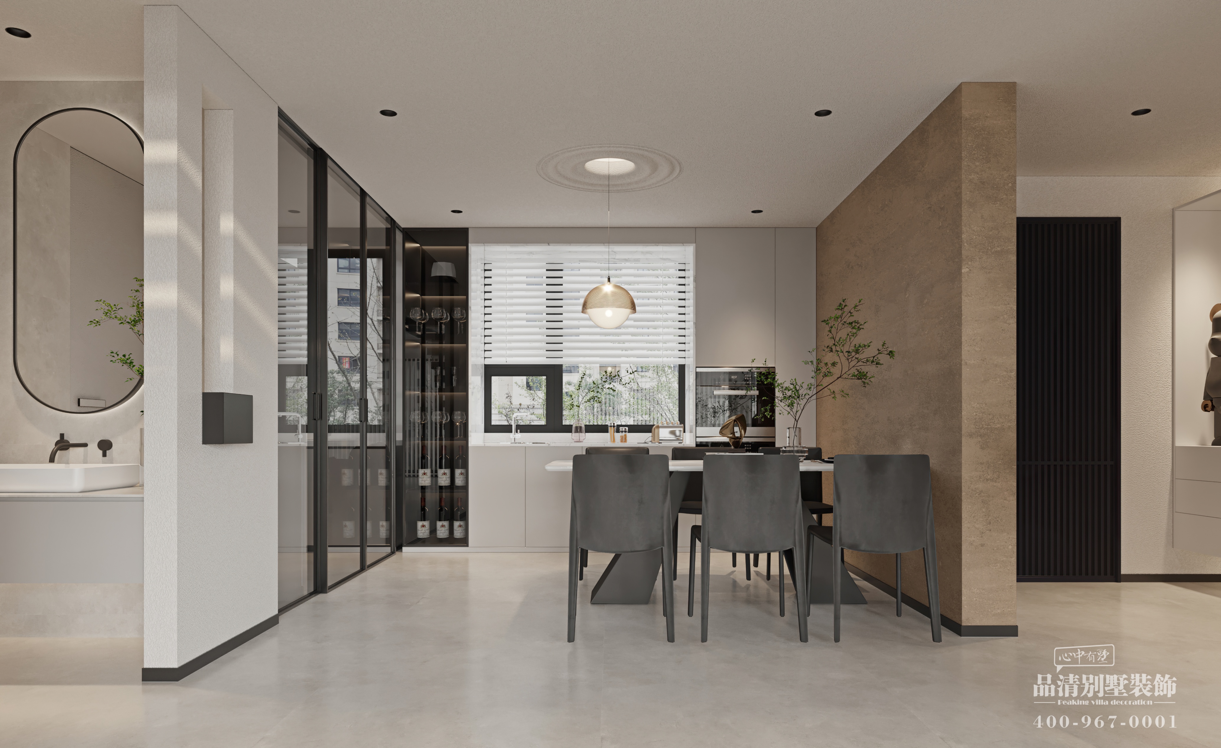 开放式厨房装修效果图无门防油烟,开放式厨房客厅餐厅一体装修效果