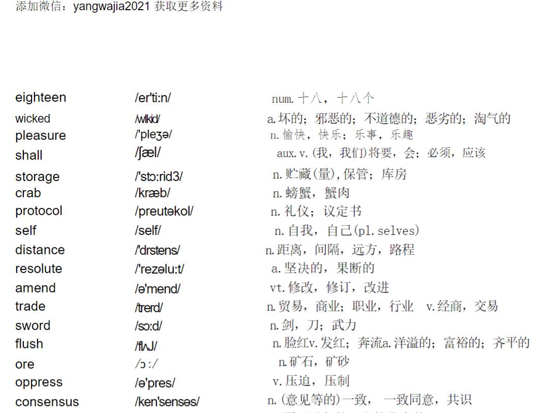 2024考研英语大纲词汇电子版,2024考研英语大纲词汇