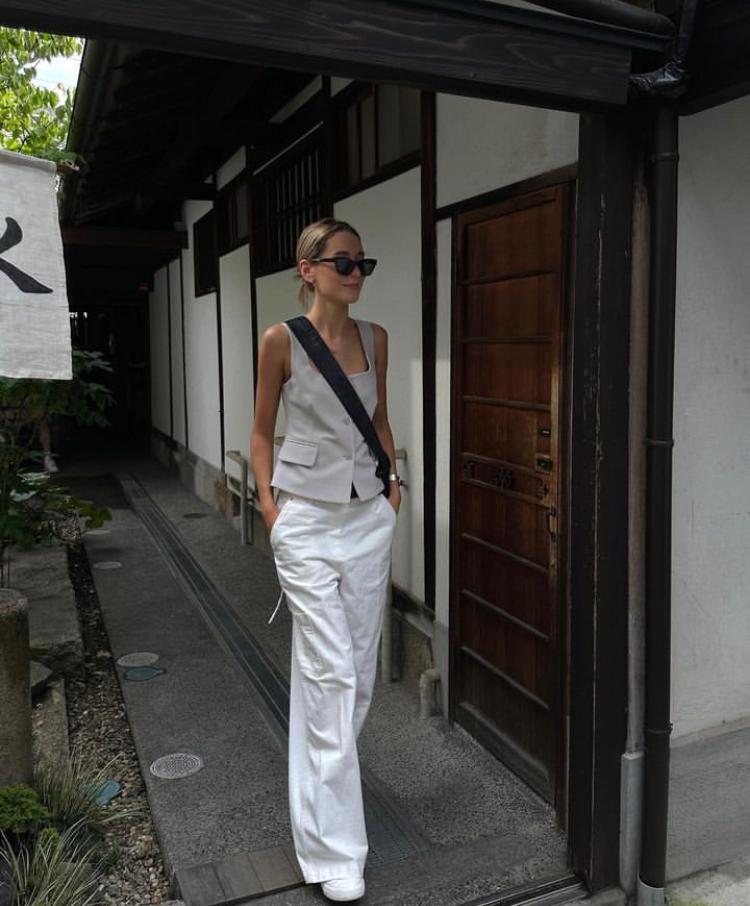 一年四季窄版阔腿裤穿搭,吊打穿搭一整套