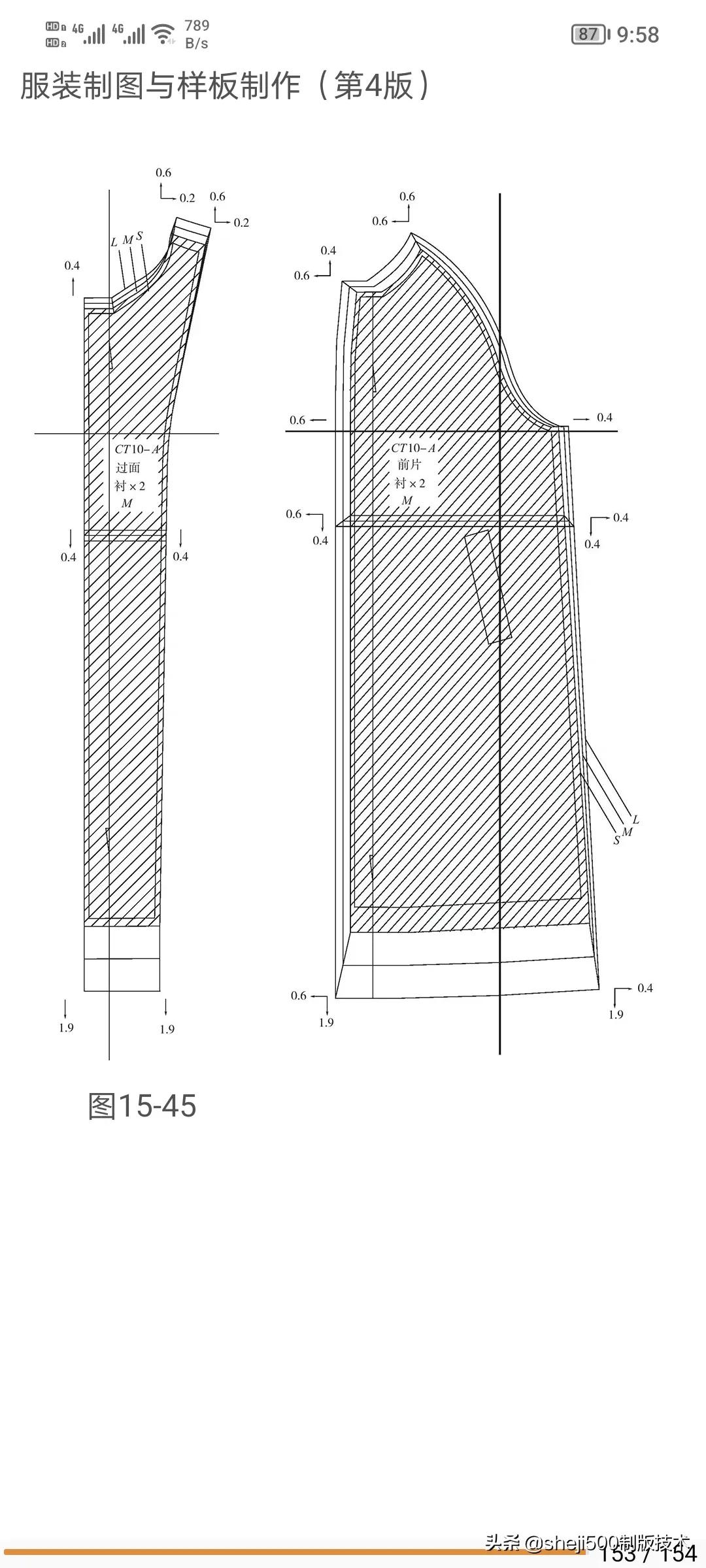 男装样板操作范例结构及放码详解