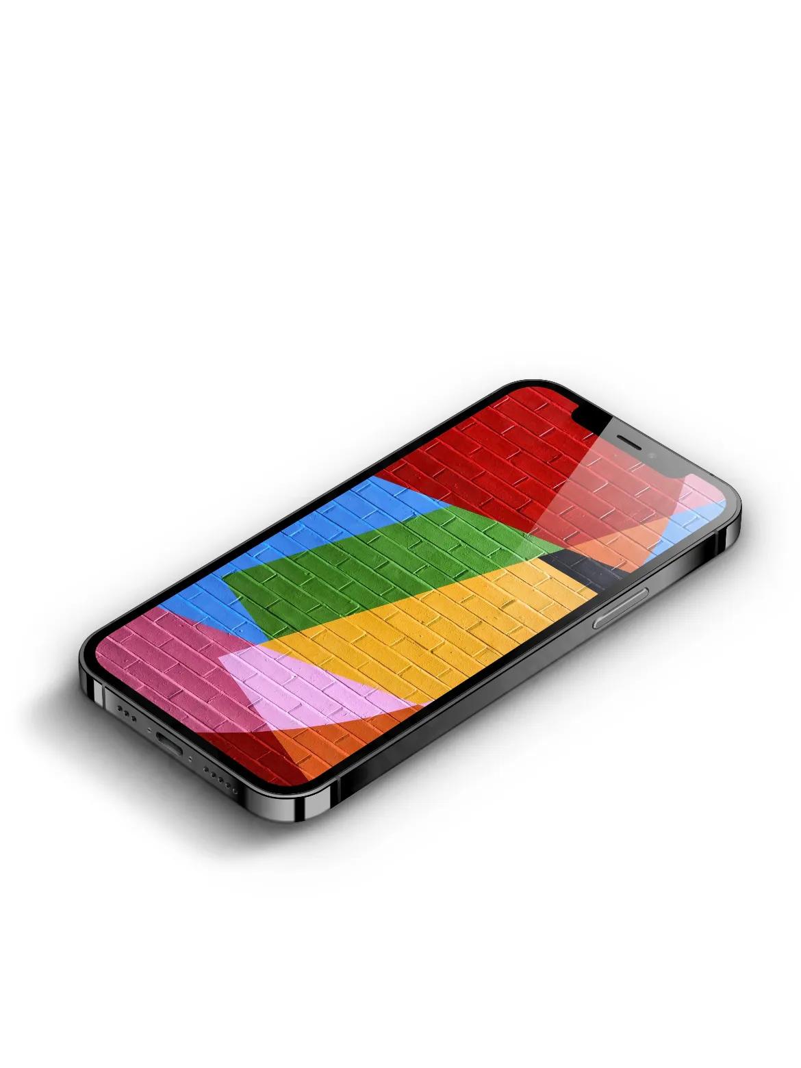 精美彩色上蓝下红壁纸,手机壁纸彩色粉末