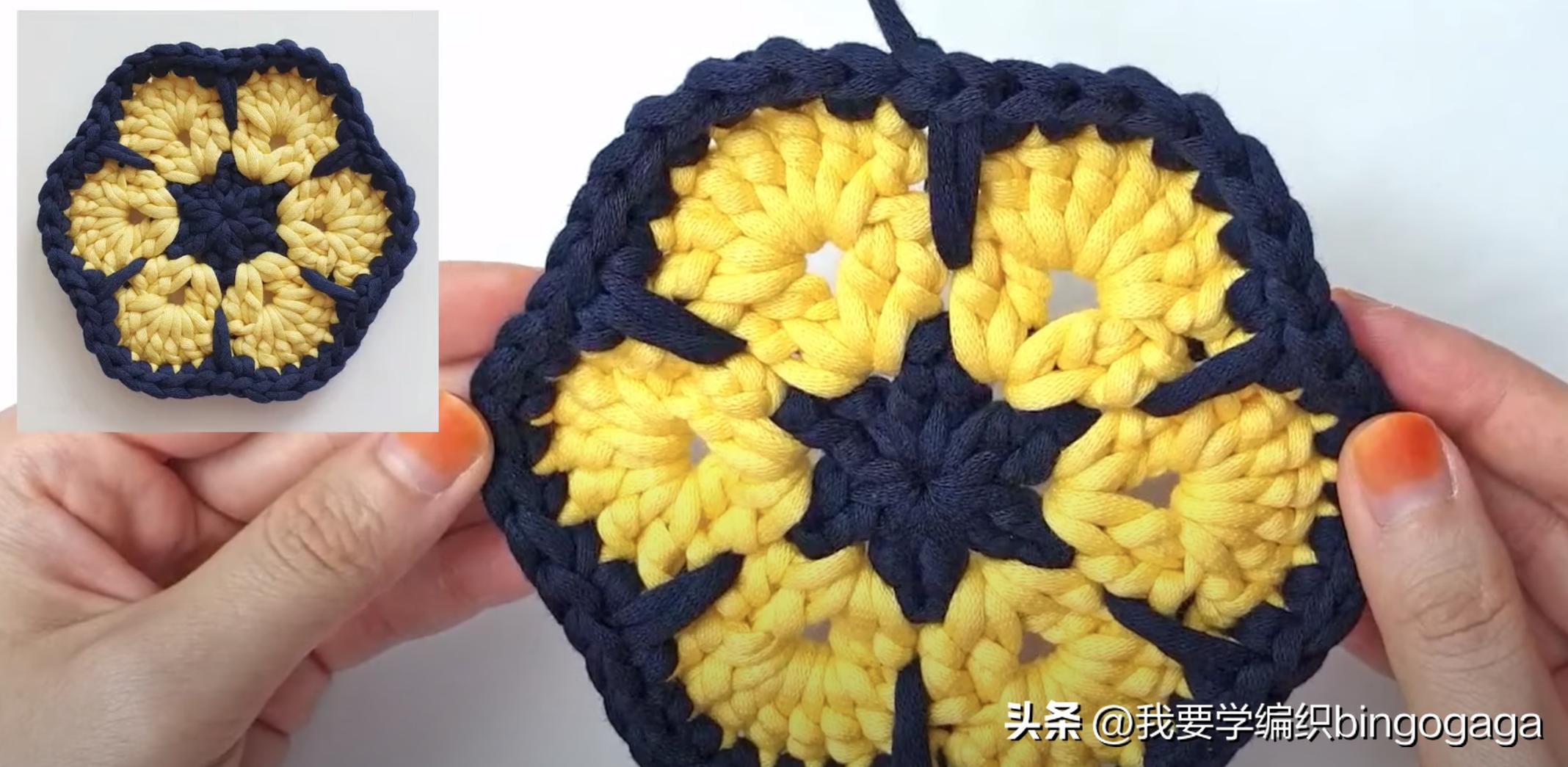 祖母方格小包包拼接编织教程,方形镂空小花包编织教程