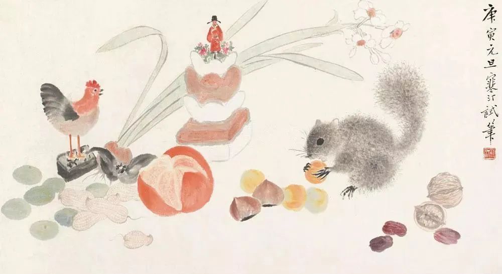 岁朝清供图都画的什么有什么寓意,中国文人画岁朝清供图