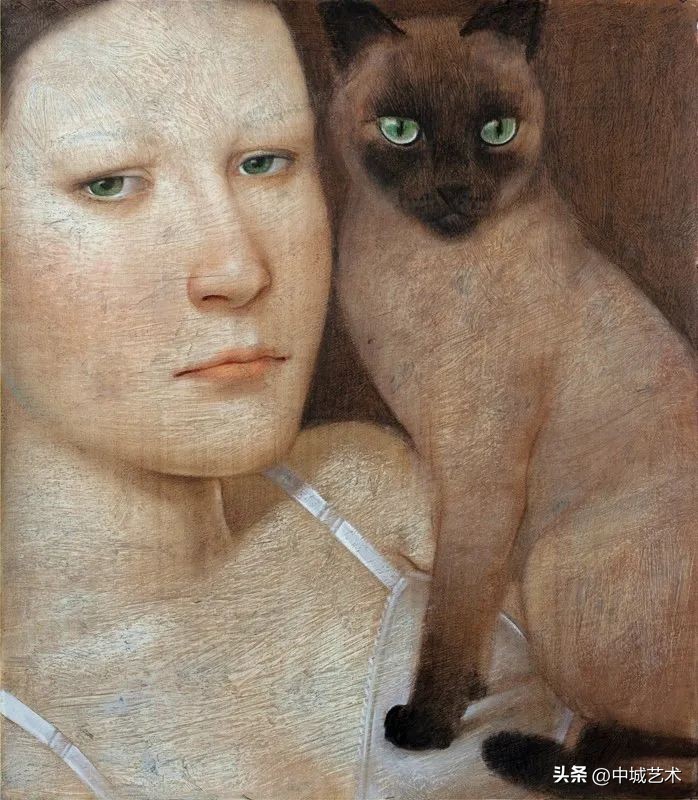 塞尔维亚画家水墨画猫,阿尔巴尼亚中世纪绘画艺术画家