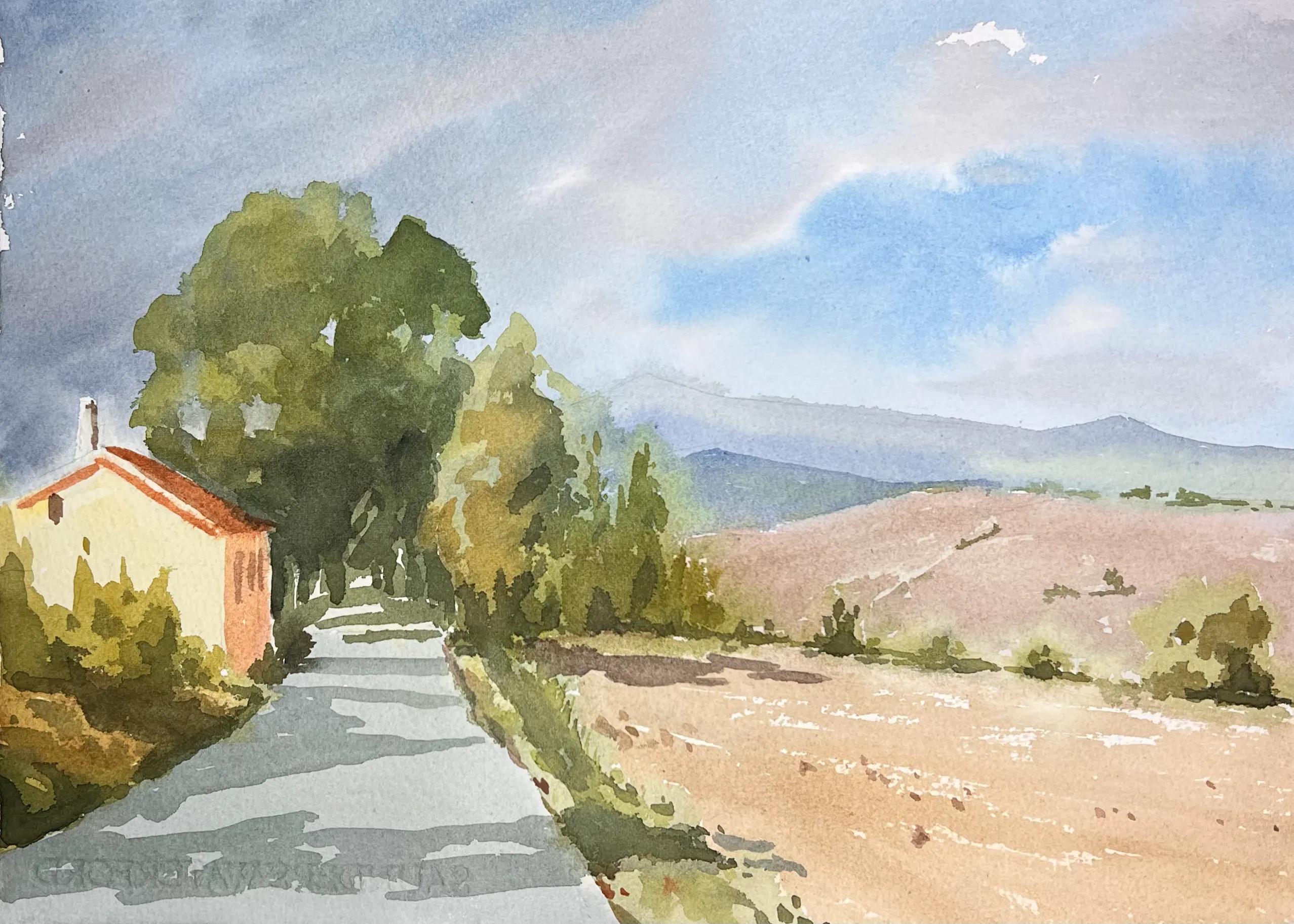 利用视频自学水彩画