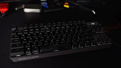 rog游侠竞技版红轴机械键盘评测,rognxtkl竞技版键盘测评