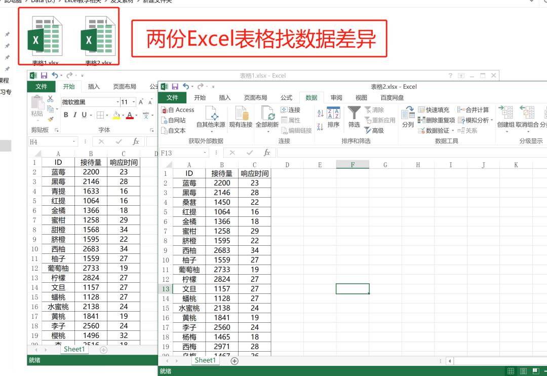 excelvlookup比较两张表的差异,excelvlookup两表数据对比