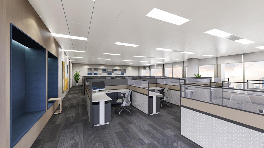 小户型办公室加展厅装修,合肥复式办公室装修