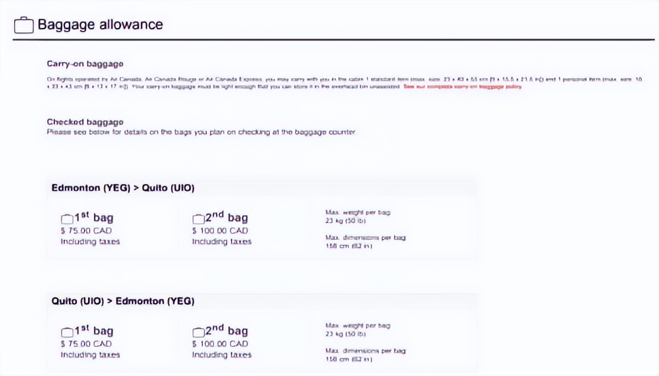 飞往加拿大航空新政策,加拿大最新降价消息