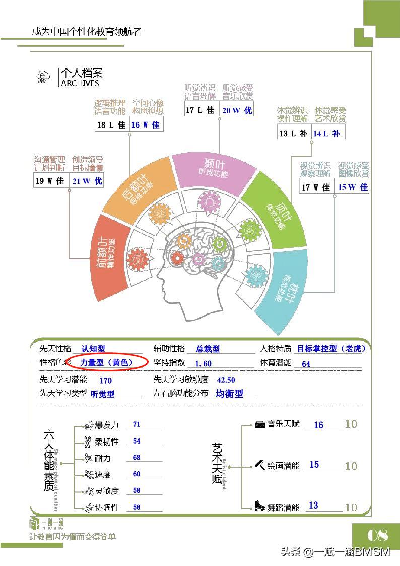 【一赋一涵BMSM天赋测评】性格色彩特点深度解析