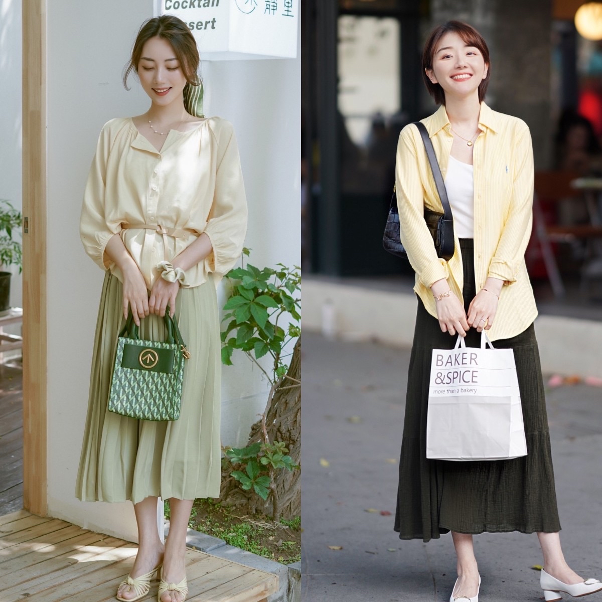 中袖春裙精致洋气又减龄,今年最流行什么样的春季套裙