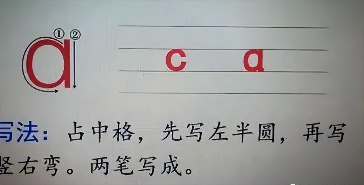 拼音教学：《aoe》教学，学习单韵母的读和写，拼音四个声调教学