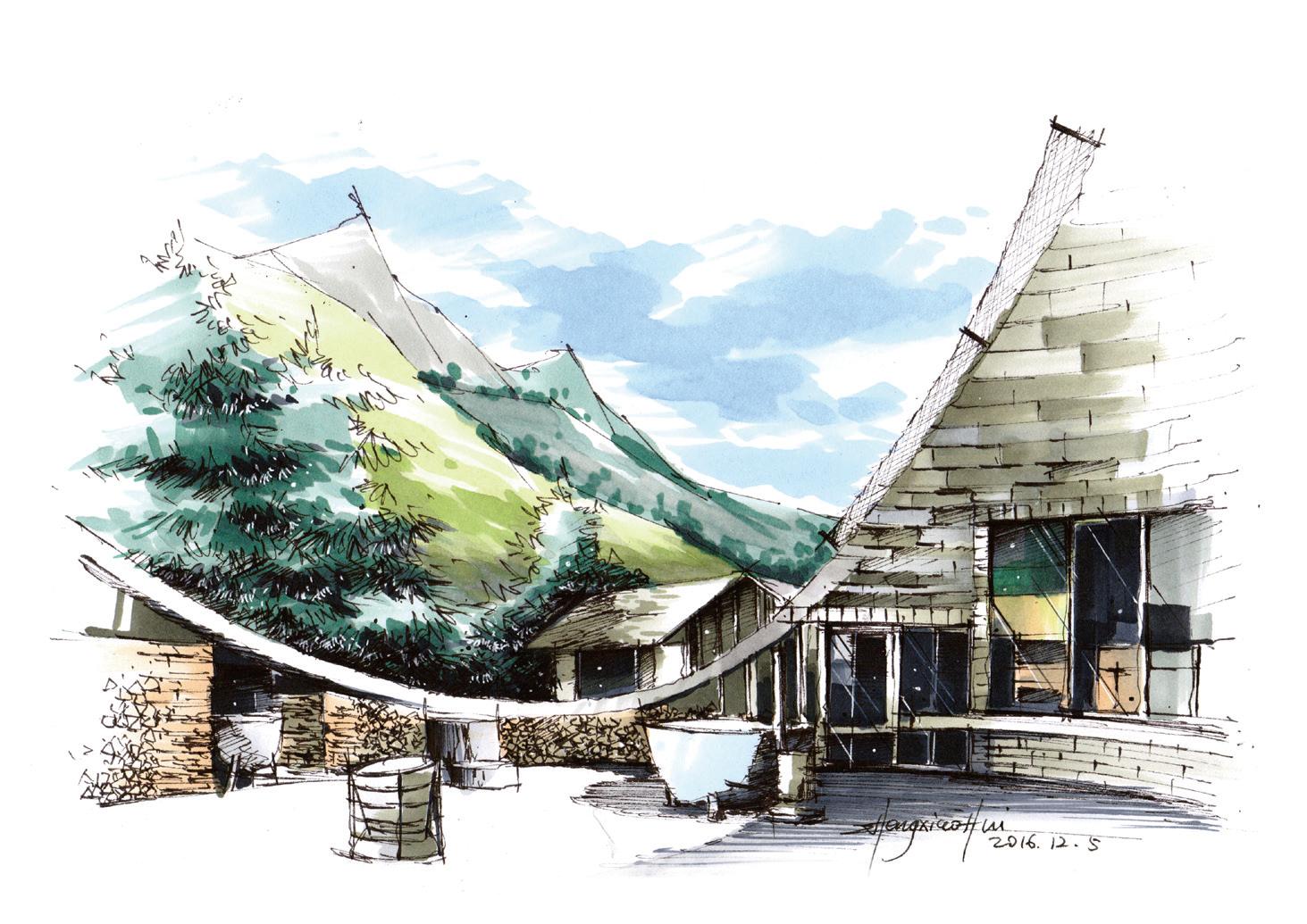 考研景观手绘效果图,景观考研手绘要准备几张效果图