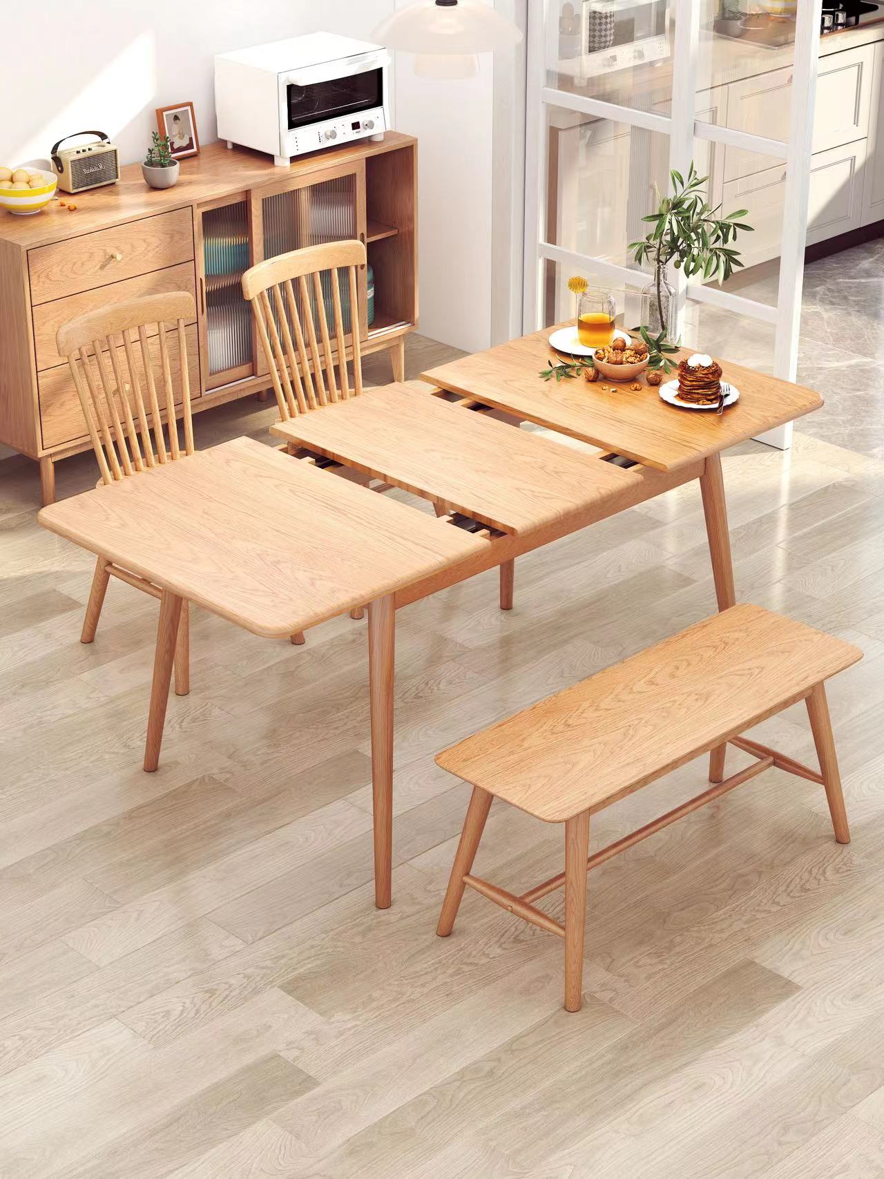 餐桌折叠可伸缩圆桌小户型,小户型伸缩岩板岛台一体餐桌