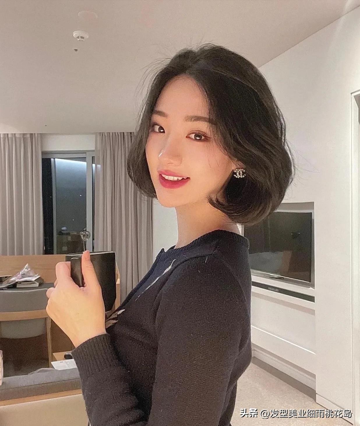 简单时尚易打理的短发烫图片,短发内烫和纹理烫哪个好看