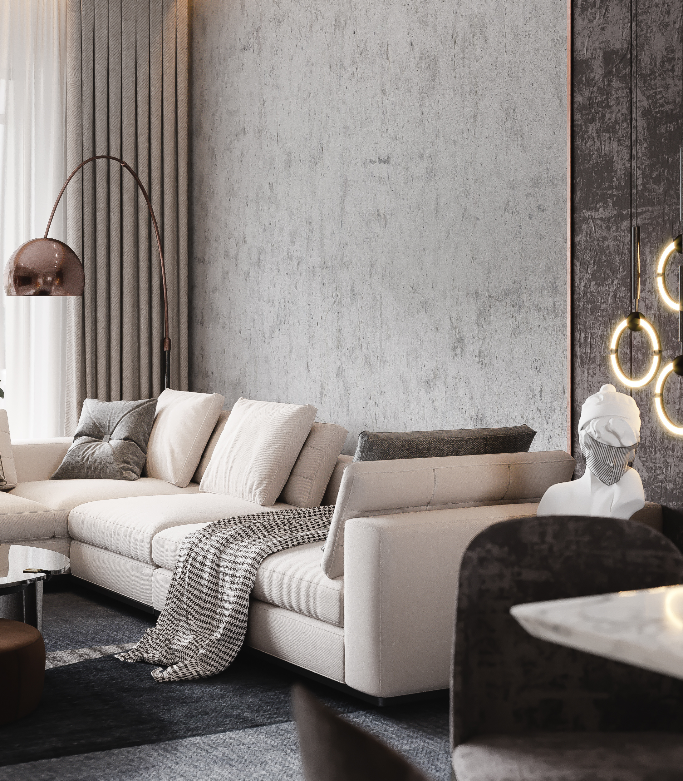 成都130平暖色系现代风，这样的设计装修，真想天天腻在家里