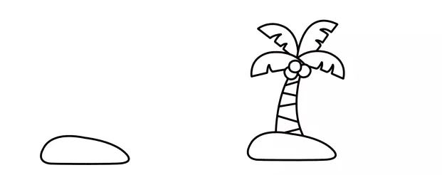 三分钟儿童春天风景简笔画马克笔,海边椰树风景简笔画图片大全