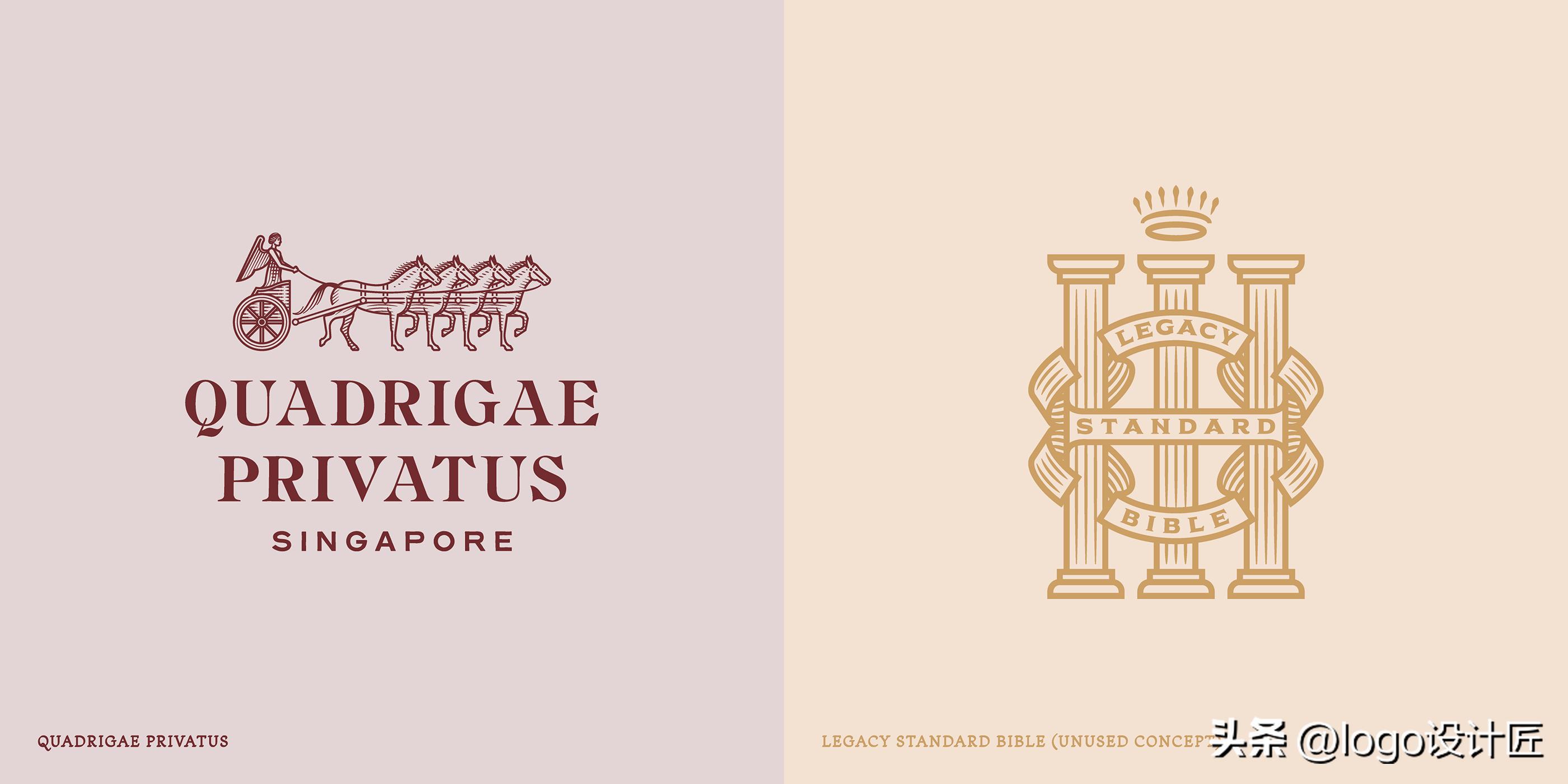 设计师设计作品logo,美式复古设计元素logo