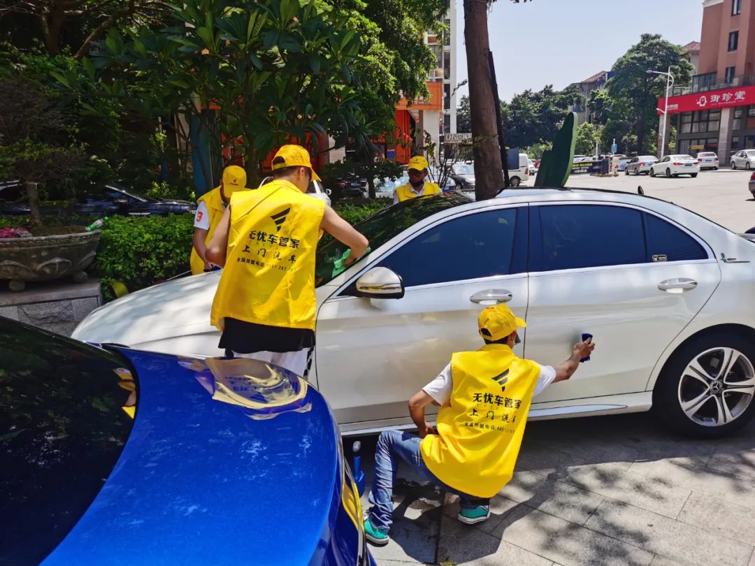 无水上门洗车需要什么设备,福州上门无水洗车