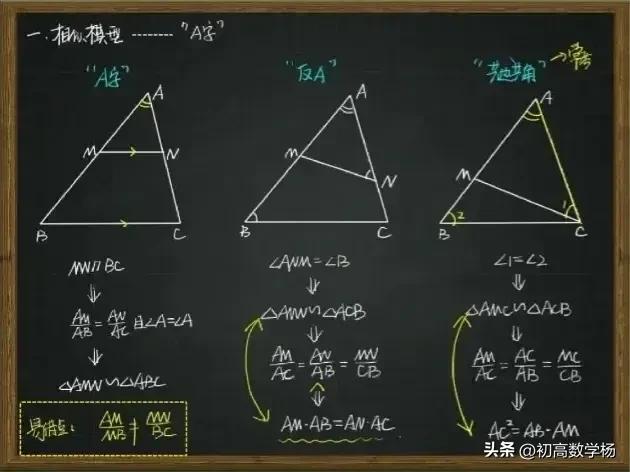 初二数学培优三角形讲解,初中数学模型解题三角形相似