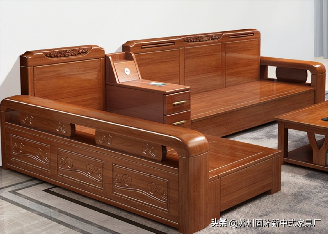江苏实木中式沙发,中式实木整装沙发