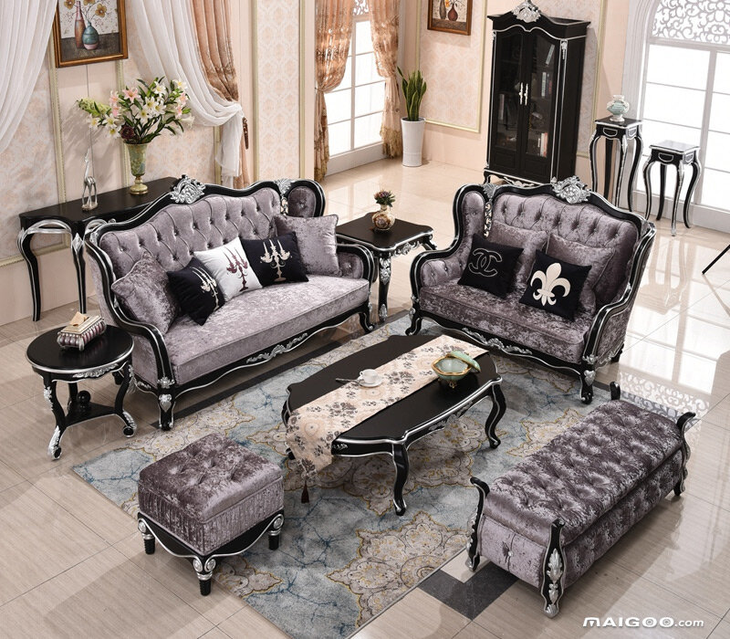 法式轻奢布艺沙发款式,法式田园风布艺沙发