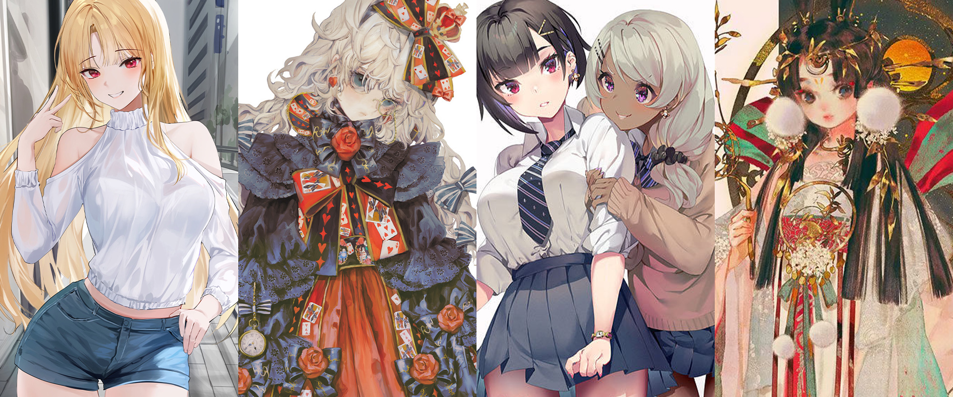 二次元服装绘画,二次元少女绘画教程动漫可爱