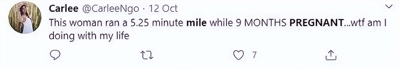 美国女运动员怀胎9月跑一英里还超速完成，网友：“起诉她！”