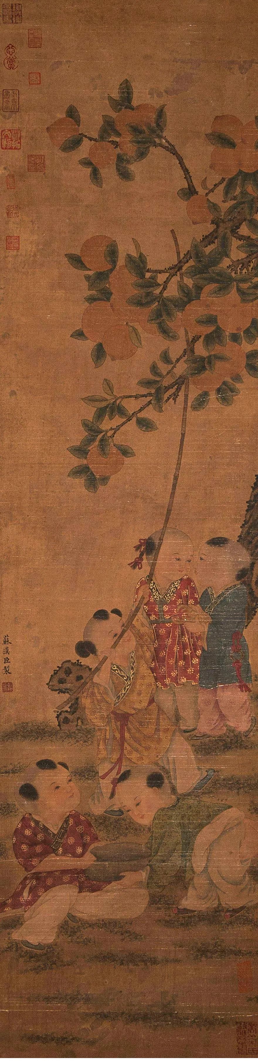 宋朝苏汉臣婴儿图,历史上的婴戏图