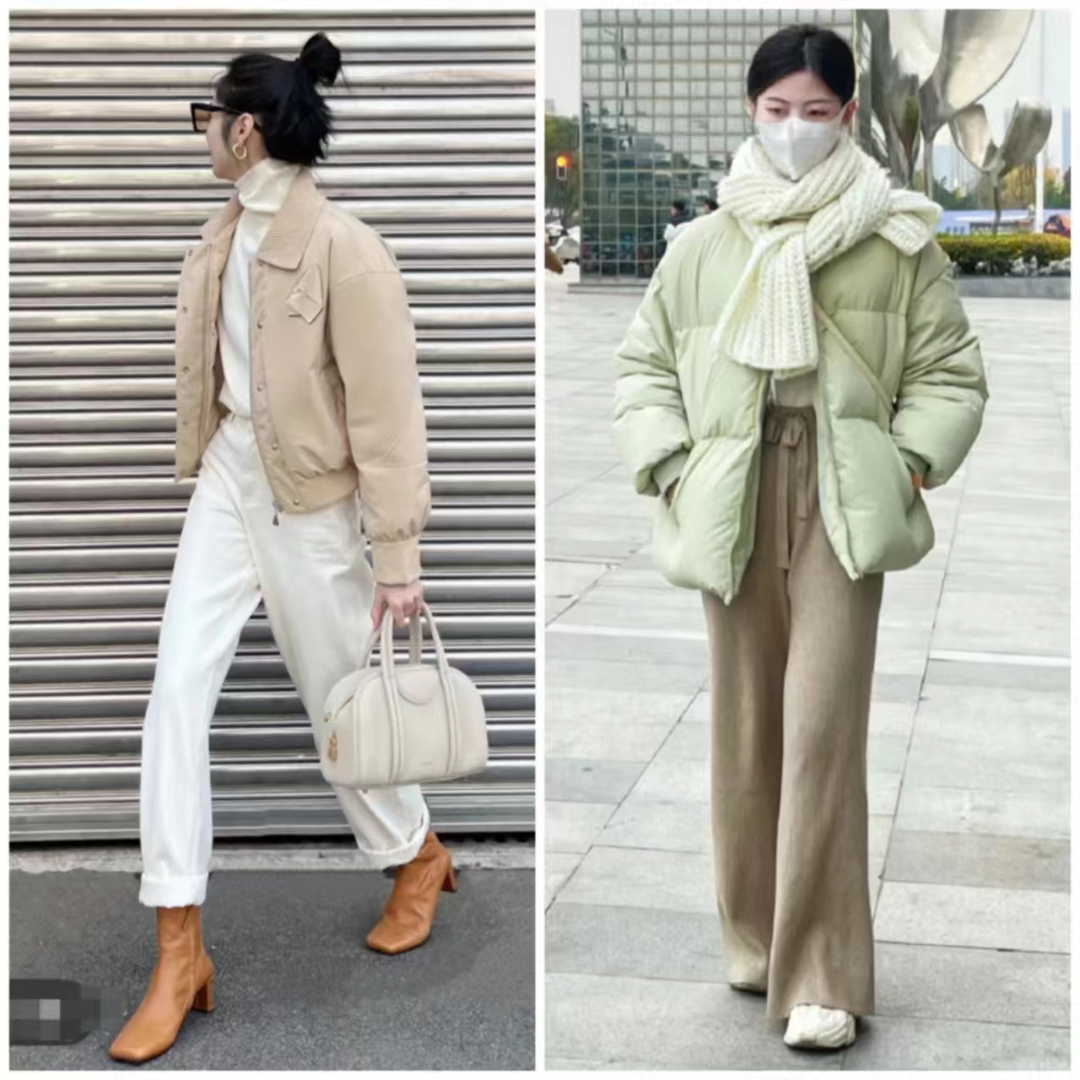 羽绒服搭配什么裤子女孩,女羽绒服和裤子配什么鞋子好看