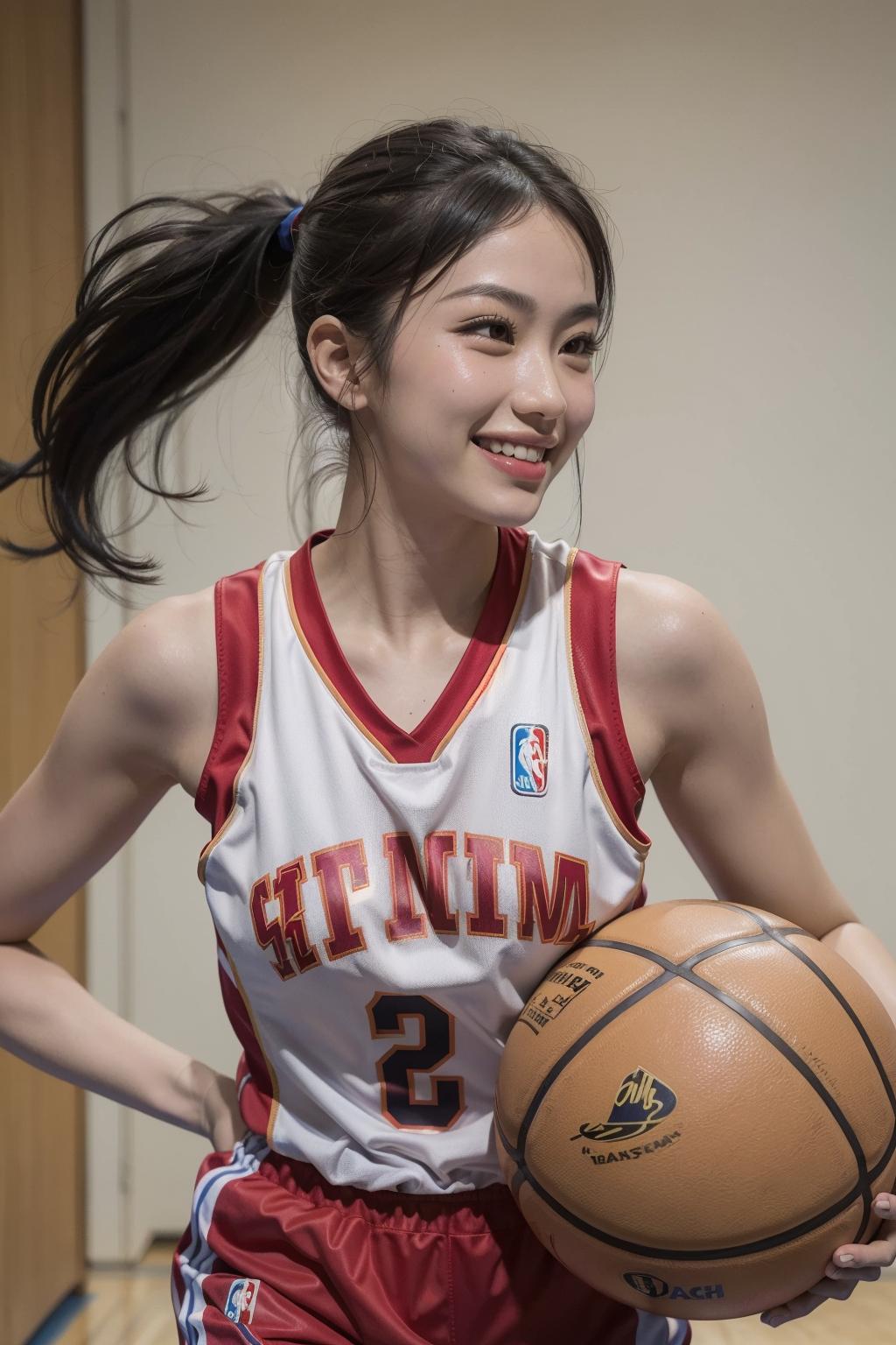 ai绘画篮球宝贝,篮球少女ai绘画